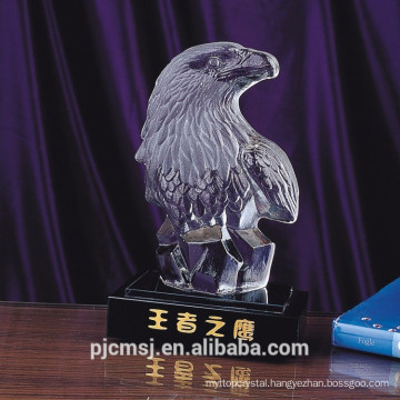 crystal eagle with base for home decoration gift